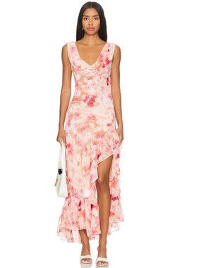 ASTR Cecilia Ruffle Maxi Dress